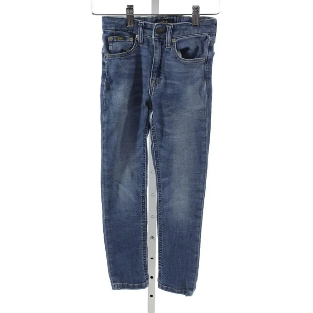 Polo Ralph Lauren Girls High Rise The Tompkins Skinny Jeans Blue Size 7